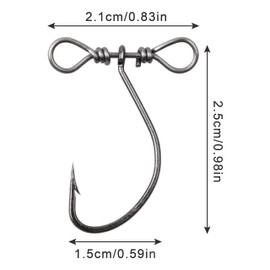 Drop Shot Fishing Hooks - 100Pcs/40Pcs in-line Drop Shot Rig and Swivel High Carbon Steel Worm Hooks for Carp Bass Perch Catfish