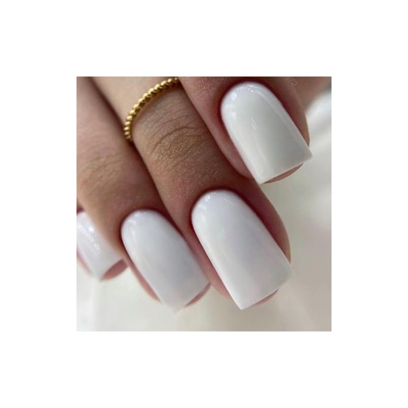 modelones Uñas postizas Modelones Pure White para mujer, cortas y