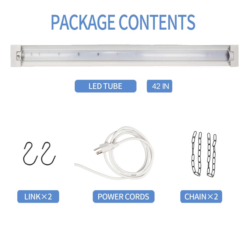 ENATECLITE 42W Hanging Plant Light for Indoor with Chain Switch
