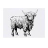 'Highland Cow Standing' Temporary Tattoo - Water Resistant, Skin-Safe, Non-Toxic