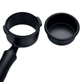 Normcore 58mm Bottomless Portafilter For Gaggia, Titanium PVD Coating Naked Portafilter Group Head with Black Anodized Aluminum Handle, Fits Gaggia Classic Espresso Machines