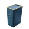 Press-Type Plastic Trash Can with Lid, 10L/15L Slim Rectangular Waste