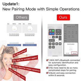 MoesGo Interruptor inteligente 2ª generación WiFi RF433 Smart Touch Wall Single Fire Smart Switch no requiere cable neutro, funciona con Alexa y Google Home, Single Pole 110V Negro 3 Gang