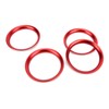 4pcs Air Vent Outlet Rings Cover Trim Red Decoration Replacement