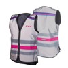 WOWOW Lucy Full Reflective Safety Vest Grey with Zip Size