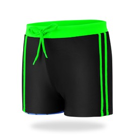 Aiseyi Swimming Trunks Boys Swimming Trunks Children with Lined Elastic Waistband, black