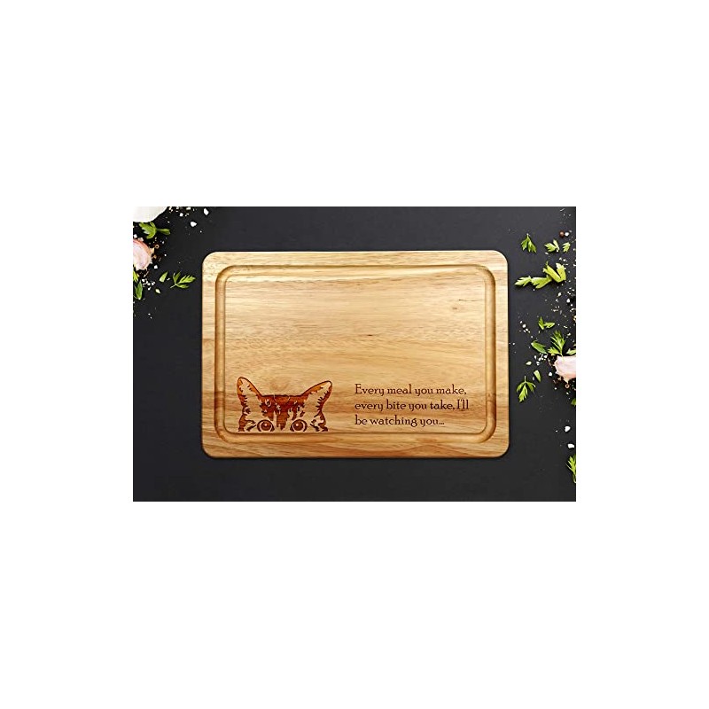 Cat Wooden Chopping Board 30 x 20 cm
