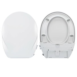 Non-Electric Bidet Toilet Seat, Round Fit with Quiet-Close Lid, Dual Nozzles for Rear & Feminine Wash, Easy DIY Installation