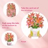 PINELIFE Large Pop Up Cards 16" Lily Paper Flower Bouquets