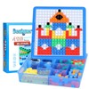 ZOZOPLAY Kids Toys Mosaic Puzzle,490Pcs Building Blocks,Educational Toys with 6