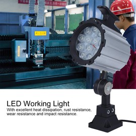 12W 24V Led Waterproof Machine Work Light, LED Work Lights, CNC Machine,12LED Working Light Lamps Short Arm Lighting for Industrial Tool,Multipurpose Worklight for Lathe,