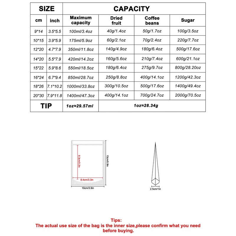FireKylin 100 PCS Stand Up Pouches,3.9" x 5.9" Paper Bags