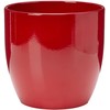 Soendgen Ceramic Flower Pot, Basel Full Colour, Clay, Bordeaux, 19