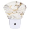 AKKAVNIA Night Light Marble Texture Plug-in LED Dusk-to-Dawn Sensor Soft