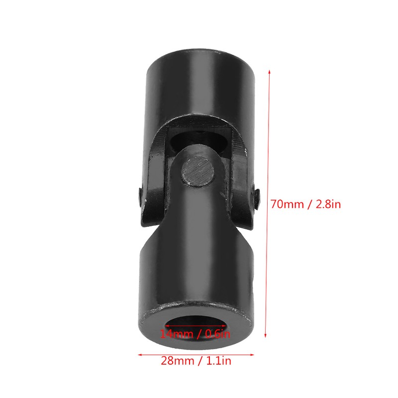 Shaft Coupling Motor Connector DIY Steering Universal Joint 14*28*70mm