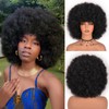 Vitorish Afro Wigs for Black Women 12Inches Glueless Synthetic Short