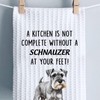 PWHAOO Schnauzer Kitchen Towel A Kitchen is Not Complete without