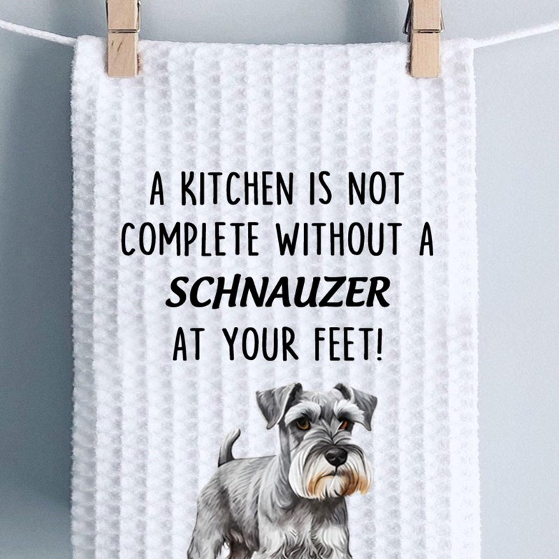 PWHAOO Schnauzer Kitchen Towel A Kitchen is Not Complete without
