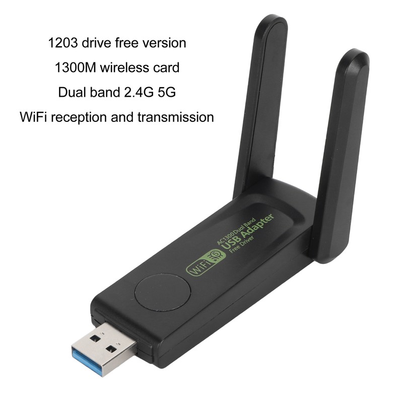 Wireless Network Card Adapter 1300Mbps 2.4G 5G Dual Band High