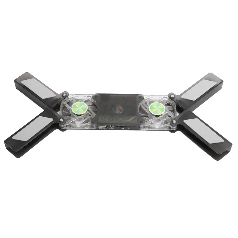 Laptop Cooler Pad Dual Fan Light Emitting Notebook Speaker Foldable