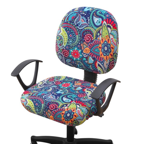 Smiry Stretch Printed Office Computer Chair Covers, Universal Washable Removable