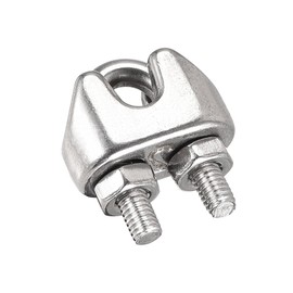 TOP-VIGOR 8Pcs M2 Wire Rope Clip Clamp, 304 Stainless Steel Cable Clamps U Bolt Saddle Fastener for 2mm Wire Rope for Rigging Rope and tension cable Garden Tension Wire Ropes