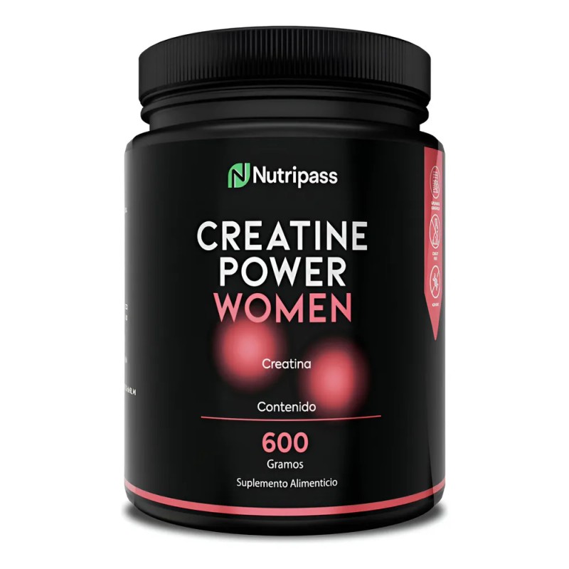 Creatina Monohidratada 600g Creatine Power Women Nutripass Sin Sabor