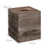 Relaxdays, Paper Cover Floor, Wooden Dispenser, HWD: 16.5x14x14 cm, Brown