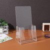 2pcs Acrylic Brochure Display Stands Transparent Pamphlet Holder for Magazines