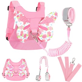 Arnés de Paseo para Niños, Mochila con Cuerda Anti-Perdida, Muñequera de Seguridad 3 en 1 para Niños, Cómodo Cinturón Antirrobo Ajustable con Cierre de Seguridad para Niños de 1 a 5 Años