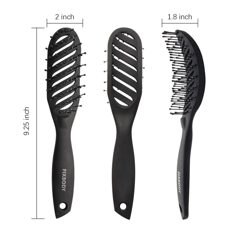FIXBODY Curved Vent Hair Brush for Blow Drying, Styling and