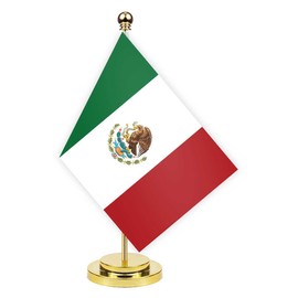 Mexico Desk Flag, 30 cm Large Small Mexican Mexican Banner Outdoor, Tiny Print Decor for Office, Home, Table, Desk, Mexico