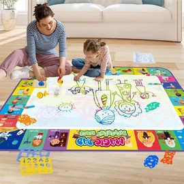 Water Painting Mat, 1 Box Creative Interactive Water Painting Mat, Writing Boards, Birthday Gift:_Multicolor_Electrical Cognition (150x100cm/59x39.3in)