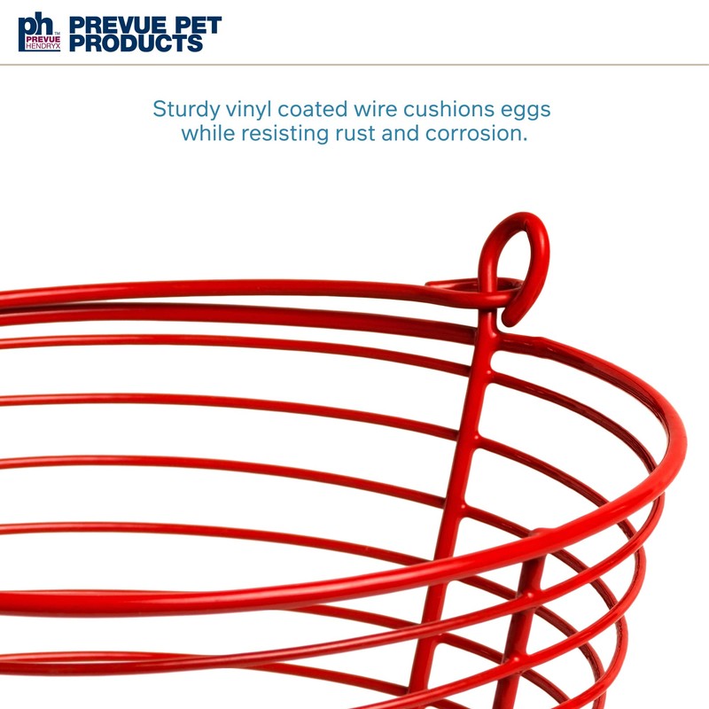 Prevue Pet Products 8 Inch Red Vinyl Coated Metal Egg