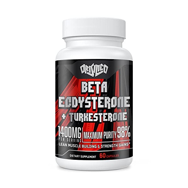 Orisilico Orisilico 1400mg Beta Ecdysterone and Turkesterone Supplements, Maximized 98%