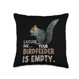 Your Bird Feeder Is Empty Funny Birds Watching Owner Graphic Throw Pillow