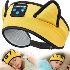 KIDSBAND Kids Headphones, Baby Headphones for Plane, Bluetooth Headphones Headband for Kids with Wired Playback 3.5 MM Jack for School Girls Boys Children,Kindle Tablet Cellphones Airplane Travel