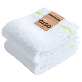 OSTD Plus Face Towels, Set of 2, White, Fuwafuwa Approx. 13.4 x 31.5 inches (34 x 80 cm), Fashionable, Good Design Award, Dull Color, 8 Colors to Choose from, Fluffy, 100% Cotton