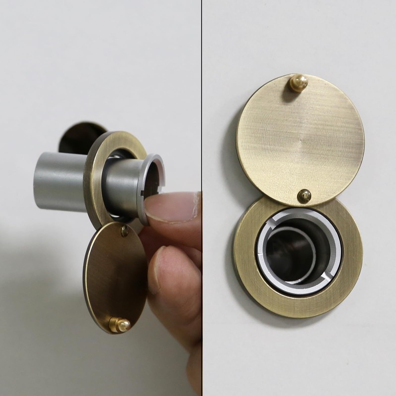 HOJLKLD Peephole Cover, Solid Brass Privacy Door Viewer Cover with