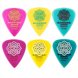 Master 8 INFINIX Hard Polish Grip Guitar Pick - 6-Pack (0.8mm)