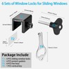 6 Sets Sliding Window Locks,Adjustable Window Lock With Key, Can