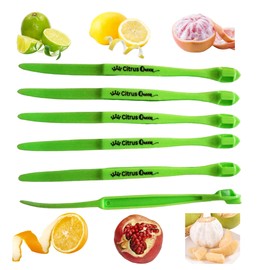 Orange Peeler Tool Set - 6 Pack Citrus Peeler for Easy Fruit Peeling, Professional Kitchen Gadgets for Oranges Lemons Limes, BPA Free Green