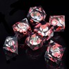 ORUZA 7 PCS DND Liquid Core Dice, Resin Sharp Edge