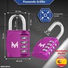 MERCURYAL Padlock Combination - Lock Lock - Security 4 Numbers