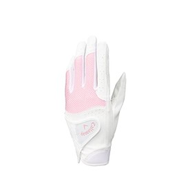Callaway Gloves HYPER GRIP DUAL WMS WHT/PNK 20 23 (20 cm), For Both Hands, White/Pink, Women's