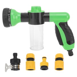 Dog Wash Hose Attachment Ergonomic Pet Wash Hose Spray Nozzle with Thicken Soap Dispenser Bottle Green
