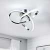 Goeco Modern LED Ceiling Light, 9.8'' 6500K Semi Flush Cool