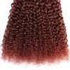 QEUOPE Reddish Brown Kinkycurly Bundles Color 33 Human Hair Auburn