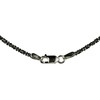 SILBERMOOS Criss-Cross Chain Made of 925 Sterling Silver Blackened Diamond-Coated