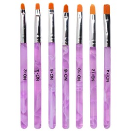 URAQT Nail Art Brushes Set, 7PCS Acrylic Nail Brush, Nail Art Pens Nail Art Tips Builder Brush, Professional Manicure Drill Drawing Brush Nail Art Tools for DIY Nail Art Designs